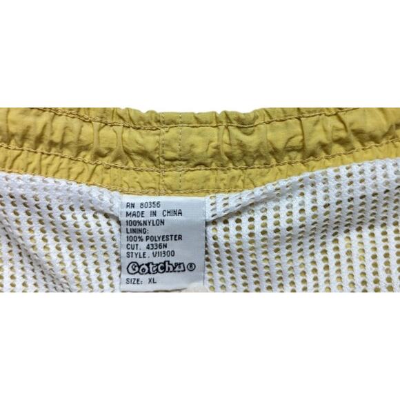 Vintage 90s Gotcha Embroidered Logo Nylon Board Shorts - Picture 4 of 5